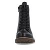 Remonte Laced Gum Sole Biker Boot - Black Leather